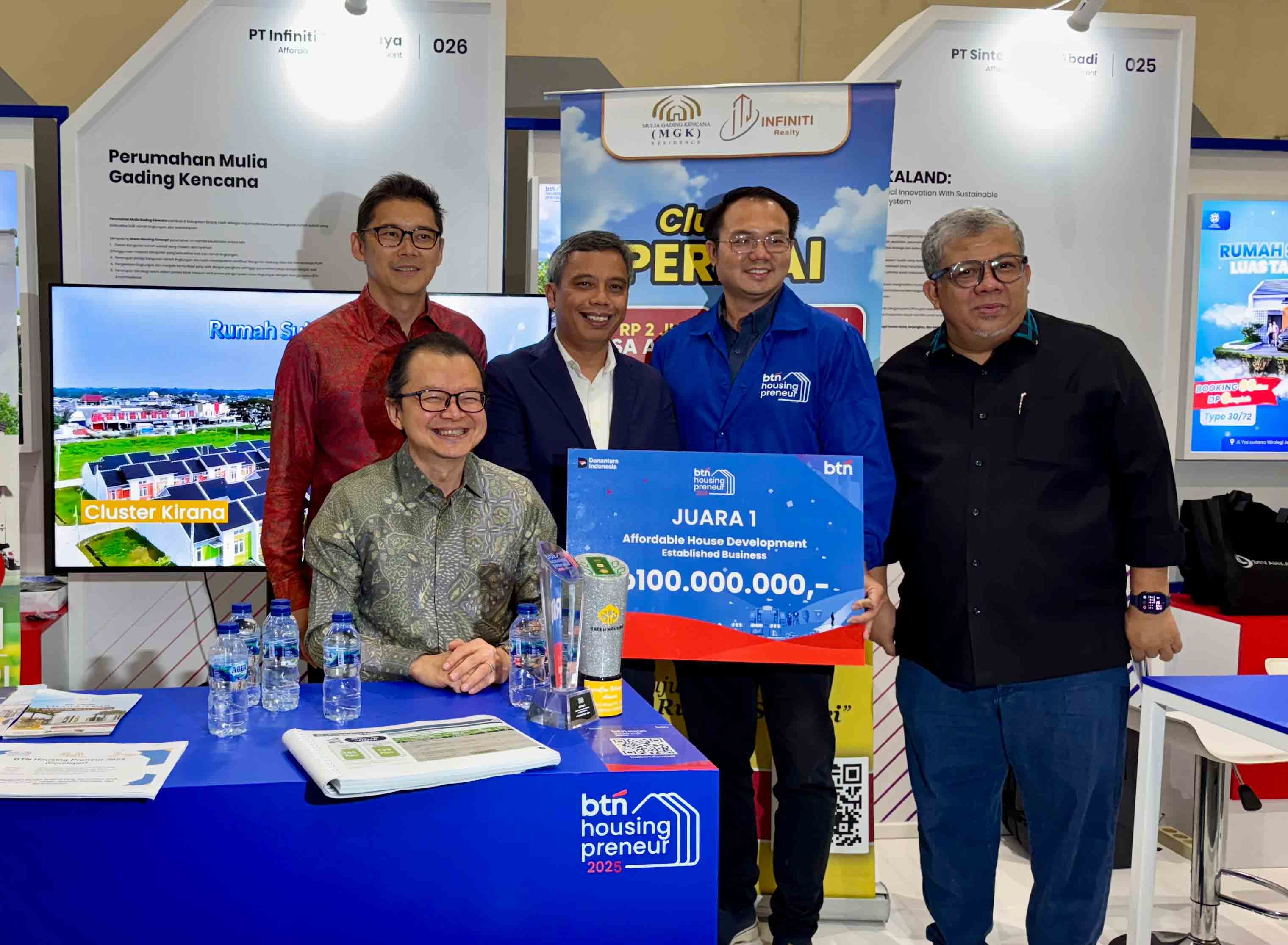 Pengembang MGK Serang Jadi yang Terbaik di BTN Housingpreneur 2025